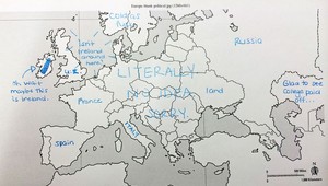 Američania vypĺňali slepú mapu Európy, Slovensko skončilo ako Srbsko