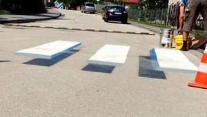 V Čadci namaľovali architekti prvý 3D priechod pre chodcov na Slovensku