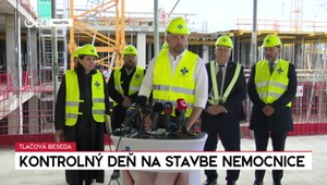 Tlačová beseda ministra zdravotníctva ku kontrolnému dňu na stavbe nemocnice