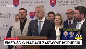 Tlačová beseda strany Smer-SD o nadácii Zastavme korupciu