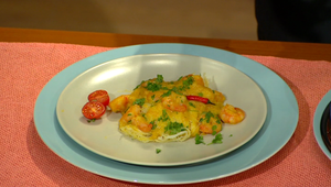 Krevety na thajský spôsob s ryžovými rezancami