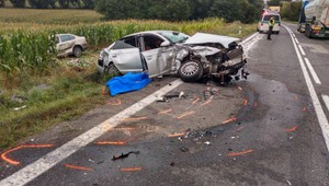 Vodič sa pri predbiehaní zrazil s oproti idúcim autom. Nehodu neprežil