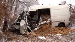 Vodič v dodávke narazil do stromu, privalili ho zemiaky