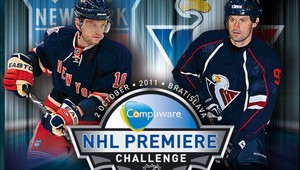 Slovan proti NY Rangers na bielom ľade v nových dresoch