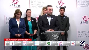 Tlačová beseda strany Smer v reakcii na eurovoľby