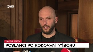 Tlačová beseda opozičných poslancov po rokovaní výboru