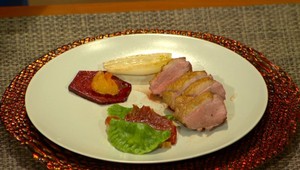 Kačacie prsia so špenátovými pirôžkami