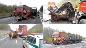 Zrážka dvoch kamiónov, vodič sa druhýkrát narodil