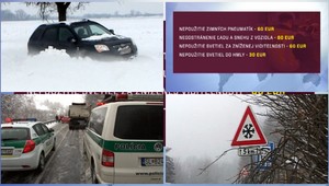 Pozor na sneh. Neopatrnosť vás môže stáť nielen pokutu