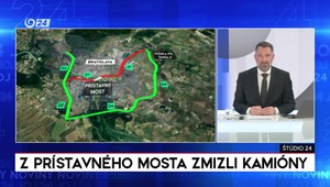 Štúdio 24: Z Prístavného mosta zmizli kamióny