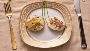 Tortilové košíčky s nivovou a bryndzovou plnkou