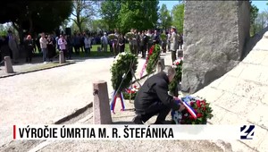 Heger a Naď. Kladenie vencov pri príležitosti výročia úmrtia M. R. Štefánika