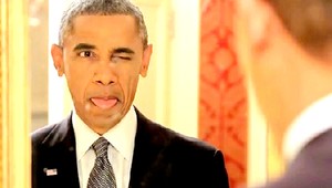 Obama ukázal pravú tvár. Ksichtí sa sám na seba