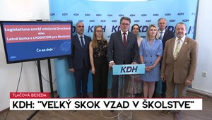Tlačová beseda strany KDH: Veľký skok vzad v školstve