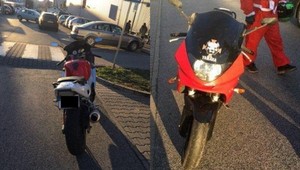 Mikuláš na motorke: Bez prilby, papierov a s telefónom pri uchu