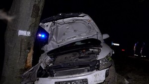 Vodič nezvládol riadenie a narazil do stromu. Policajti mu v dychu namerali vyše jeden a pol promile