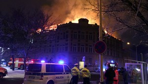 Obrovský požiar univerzity v Košiciach