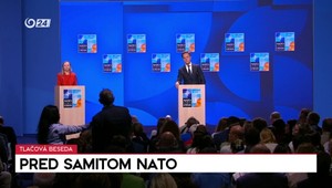 Tlačová beseda generálneho tajomníka NATO Marka Rutteho pred samitom Severoatlantickej aliancie