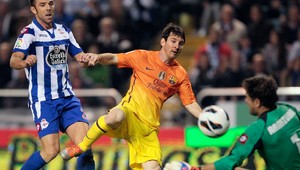 Prestrelka v La Coruni pre Barcelonu, Messiho hetrik