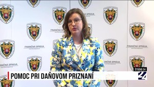 Pomoc pri daňovom priznaní. V Štúdiu JOJ 24 hovorkyňa Finančnej správy Martina Rybanská