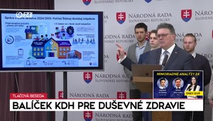 Tlačová beseda: Balíček KDH pre duševné zdravie