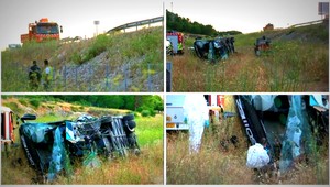 Po hádke skončil autobus v poli. Dvaja ľudia neprežili