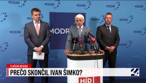 Tlačová beseda strany Modrí, Most-Híd k odchodu Ivana Šimka