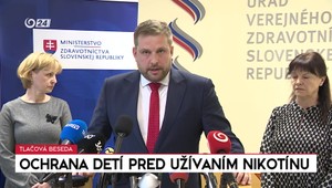 Tlačová beseda ministra Šaška o ochrane detí pred užívaním nikotínu
