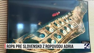 Štúdio 24 o prvej rope z ropovodu Adria