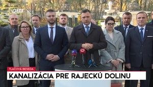 Tlačová beseda ministra Tarabu ku kanalizácii pre Rajeckú dolinu