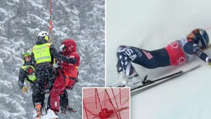 Ťažký pád Lindsey VONN týždeň pred olympiádou