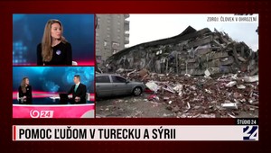 Štúdio 24: Po ďalšom zemetrasení v Turecku a Sýrii Simona Stískalová z organizácie Človek v ohrození