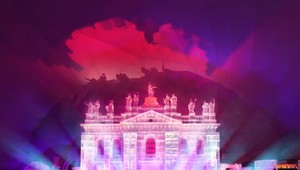 Replika Lateránskej baziliky - najstaršieho oficiálneho kresťanského chrámu. Postavili ju na Hrebienku z 225 ton ľadu