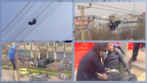 VIDEO. Opilec vyliezol na stĺp elektrického napätia