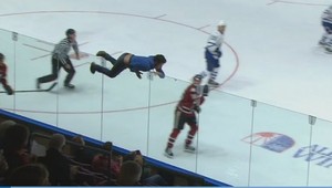 Novinka! Ani plexisklo nie je prekážkou! Divák sa prekoprcol až na ľad!