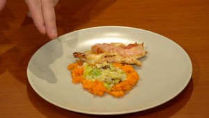 Kuracie špízy s mrkvovým pyré