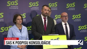 Tlačová konferencia SAS o podpise konsolidačného balíčka prezidentom