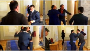 Bitka poslancov. V ukrajinskom parlamente lietali päste