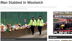 Dobodaný muž v Londýne. Neďaleko miesta, kde zomrel vojak