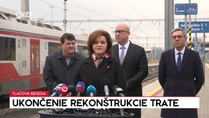 Tlačová beseda ministra dopravy k ukončeniu rekonštrukcie trate