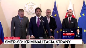 Tlačová beseda strany Smer-SD o kriminalizácii strany