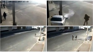 ZÁBERY Z PRIEMYSELNEJ KAMERY. Keď stĺp zachráni život