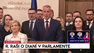 Tlačová beseda Richarda Rašiho o dianí v parlamente