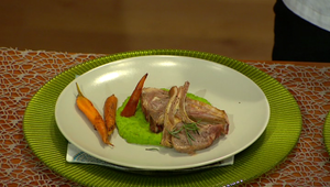 Jahňacie kotlety a hráškové pyré