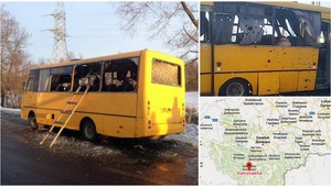 Linkový autobus zasiahla raketa, desať mŕtvych