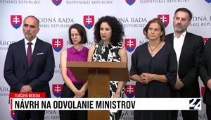 Tlačová beseda opozičných strán o návrhu na odvolanie ministrov
