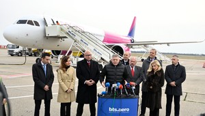 Fico a Ráž o prvom lete WizzAir linky Bratislava - Košice: Cesta trvala 35 minút