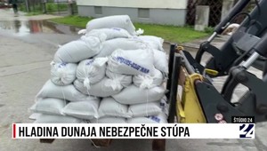 Štúdio 24 o stúpajúcej hladine rieky Dunaj