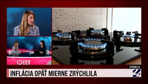 Inflácia opäť mierne zrýchlila. V Štúdiu 24 analytička 365.bank Jana Glasová