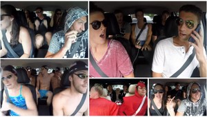 Americký plavecký tím baví internet spevom v aute